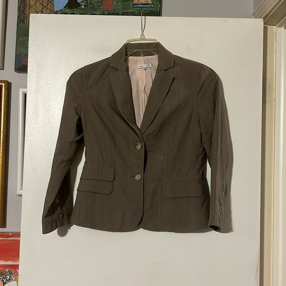 Vince single breast plaid lined blazer